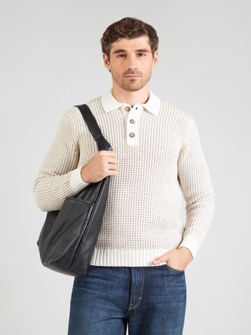 Pulover 'ONSALF' de la Only & Sons pe alb: față