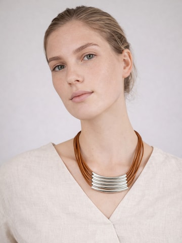 COLLEZIONE ALESSANDRO Necklace 'Elena' in Brown