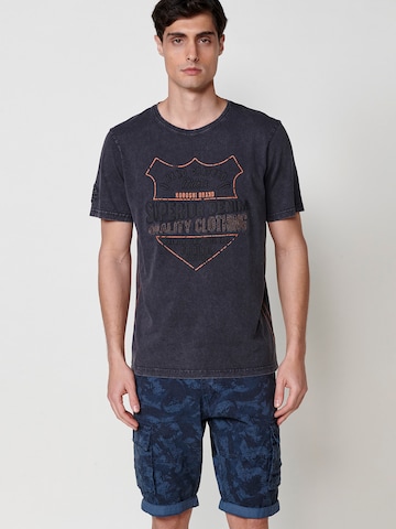T-Shirt KOROSHI en noir : devant