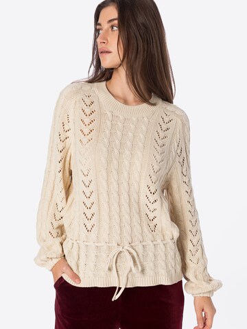 ICHI Sweater 'IHPOLITE' in Beige: front