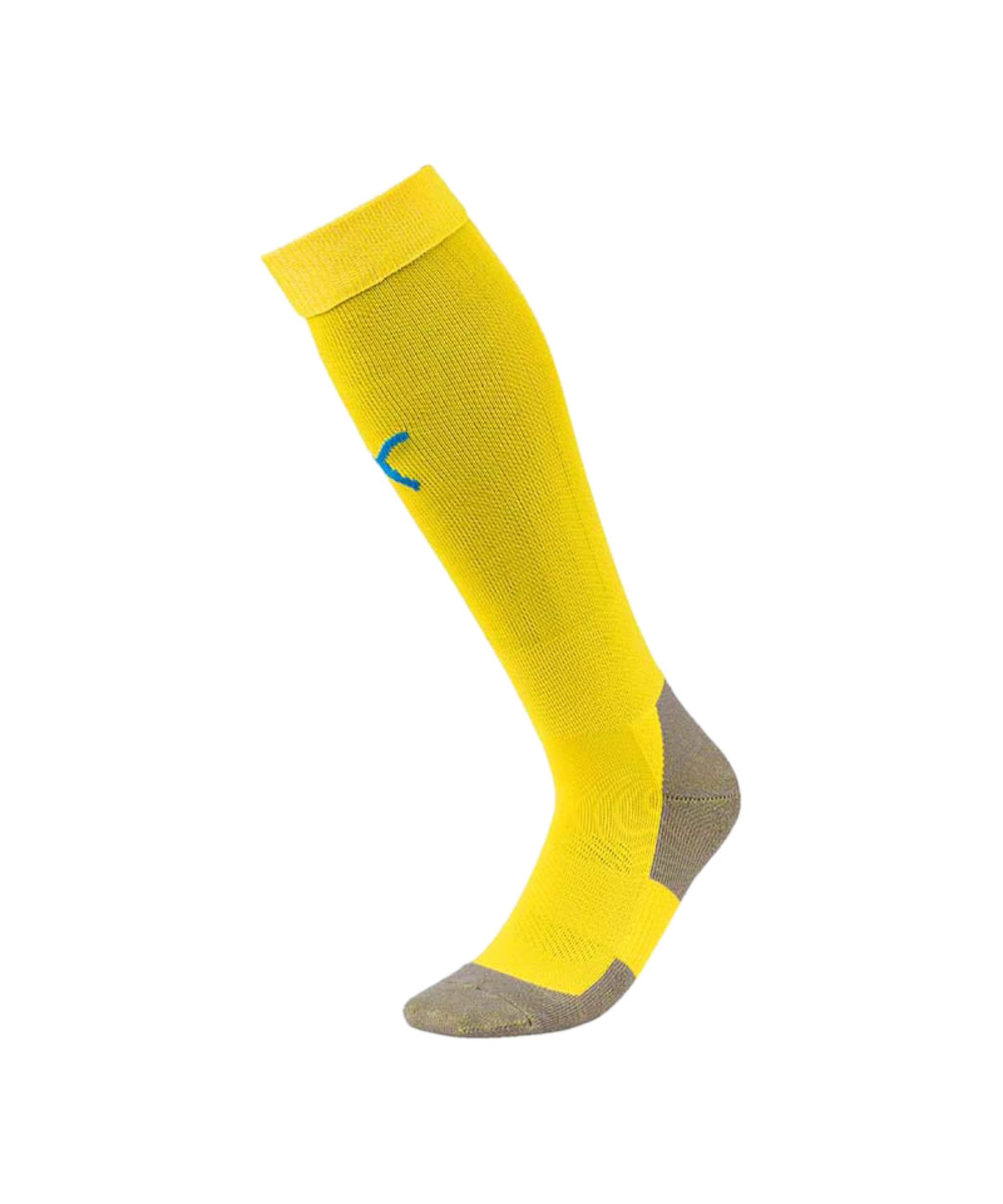 PUMA Stutzen 'Team Liga' in Gelb: Vorderseite