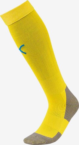 PUMA Soccer Socks 'Team Liga' in Yellow: front