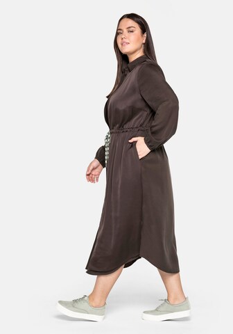 SHEEGO Shirt Dress in Brown