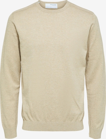 SELECTED HOMME Regular Fit Pullover 'Berg' in Beige: predná strana