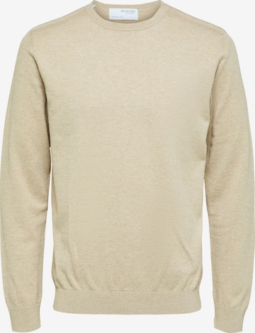 SELECTED HOMME Sweater 'Berg' in Beige: front