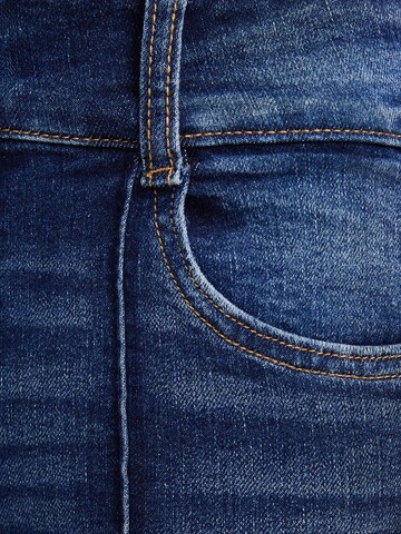 Bershka Bootcut Bandplooi jeans in Blauw