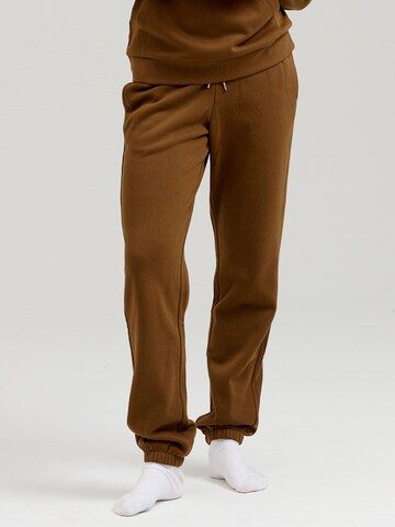 TeeShoppen Tapered Pants in Brown: front
