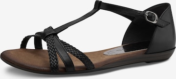 TAMARIS Strap Sandals in Black: front