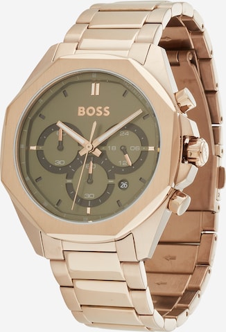 BOSS Black Analog klokke i gull: forside