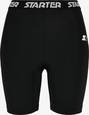 Starter Black Label - Slimfit Calças de desporto em preto: frente