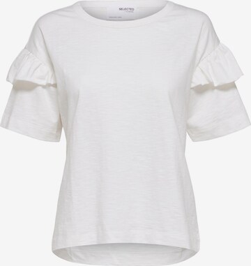 T-shirt 'Rylie' SELECTED FEMME en blanc : devant