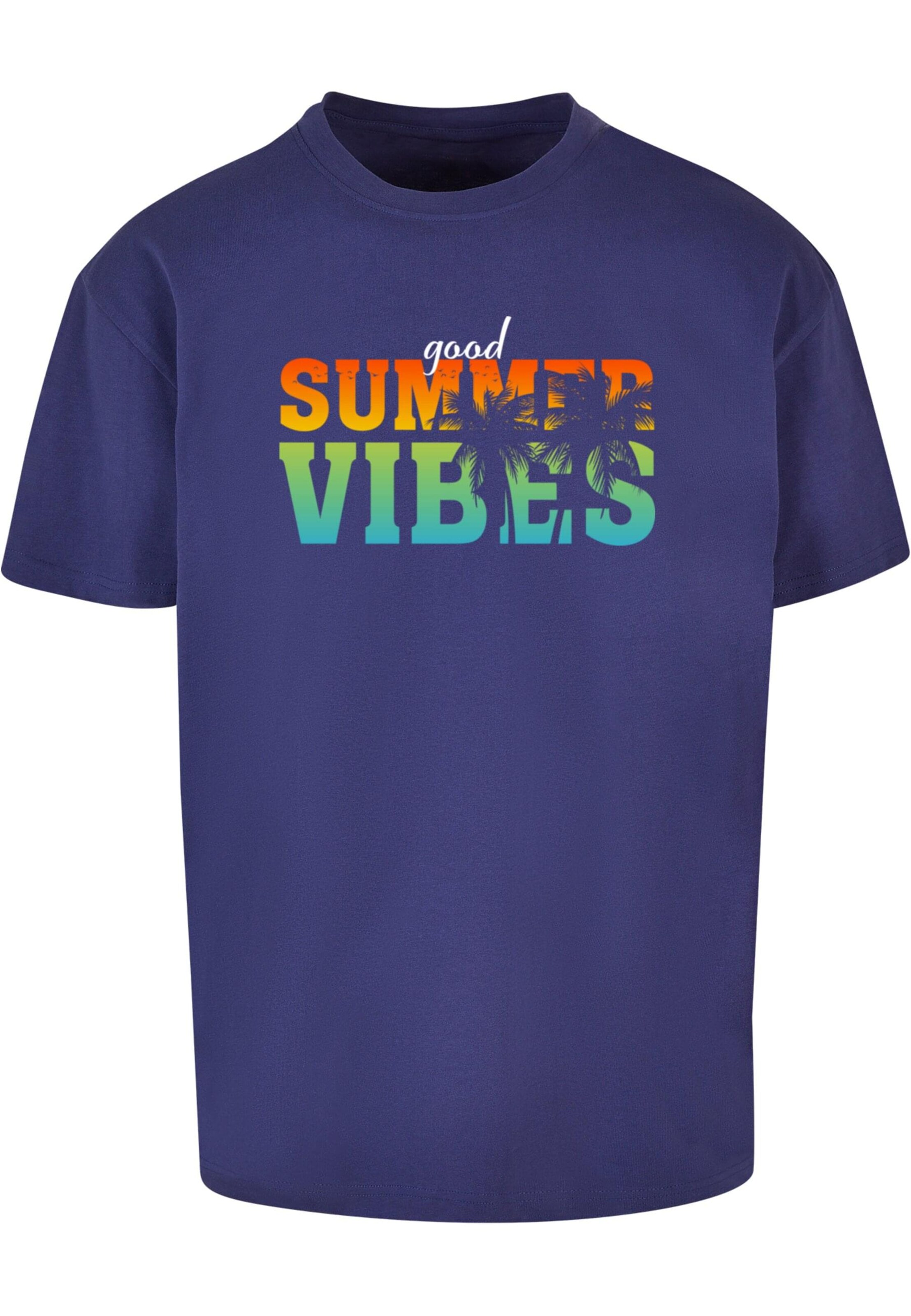 Merchcode Shirt 'Good Summer Vibes' in Purple: front