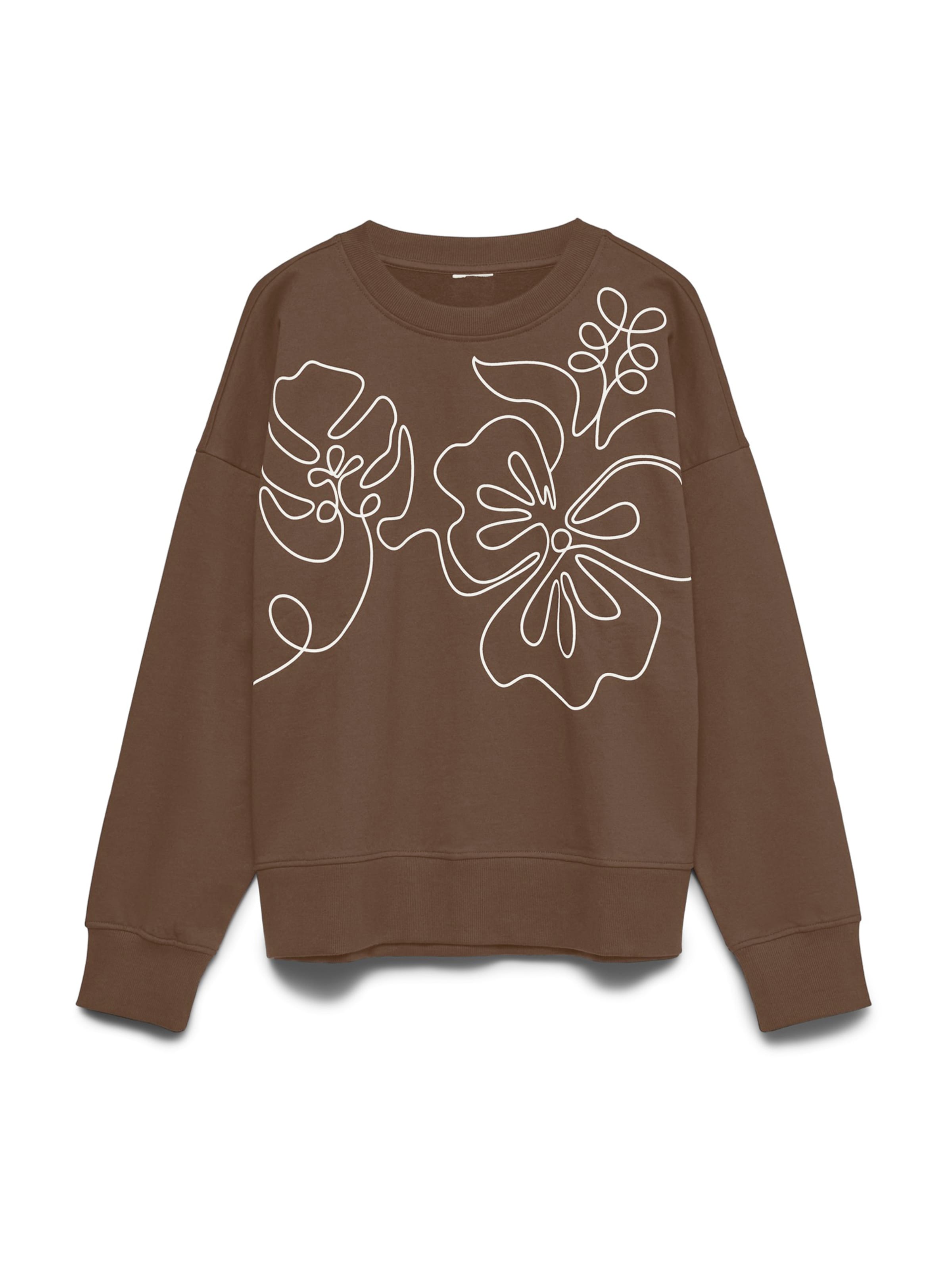 Sweat-shirt 'VMFOPAULA' VERO MODA en marron : devant