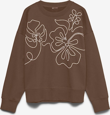 VERO MODA Tréning póló 'VMFOPAULA' - barna: elől