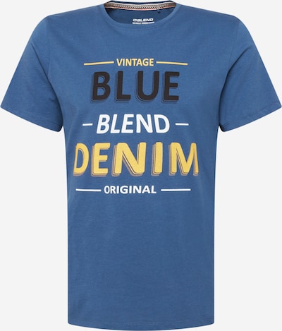 BLEND T-Shirt in rauchblau / gelb / schwarz / weiß, Produktansicht