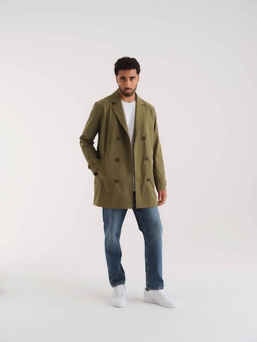 ABOUT YOU x Kevin Trapp Between-Seasons Coat 'Rafael' in Green