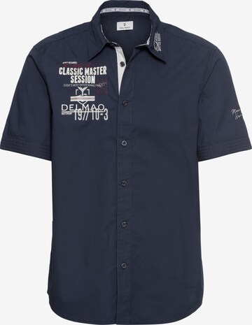 DELMAO Regular fit Button Up Shirt in Blue: front