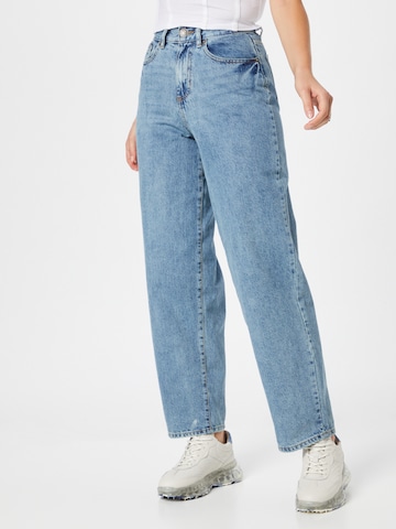 Urban Classics Wide leg Jeans '90´S' i blå: framsida