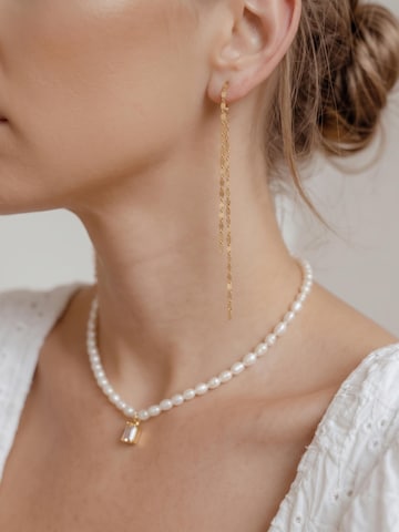 Kamakula Ohrringe 'Linear Chain'‌‌‌ in Gold