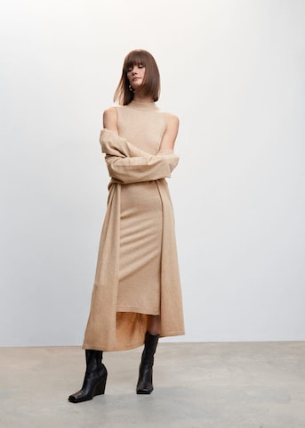 MANGO Gebreide jurk 'port' in Beige: voorkant