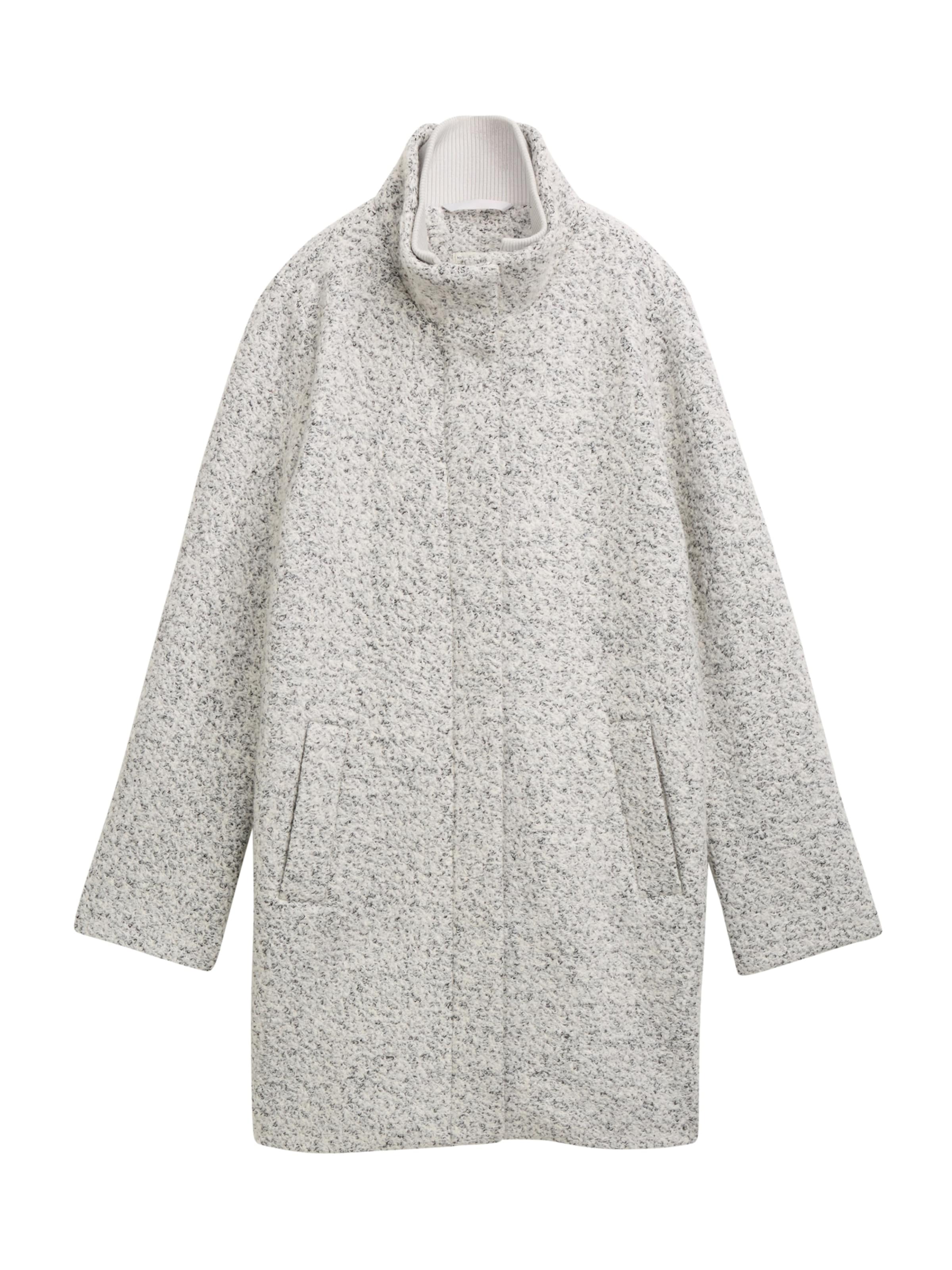 TOM TAILOR DENIM Ανοιξιάτικο και φθινοπωρινό παλτό σε λευκό: μπροστά