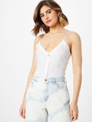 Hailys - Blusa 'Malina' en blanco: frente