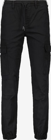 America Today Tapered Trousers in Black: front
