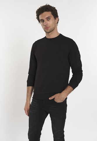 DENIM CULTURE Sweatshirt 'Bret' i svart: framsida