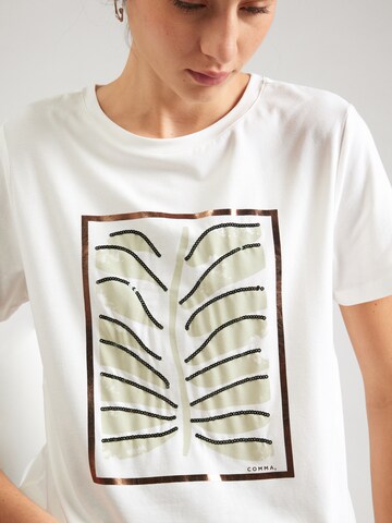COMMA T-Shirt in Weiß