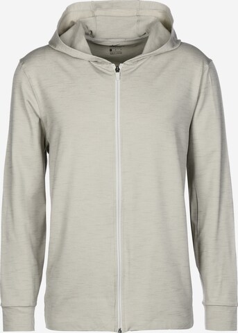 NIKE Athletic Zip-Up Hoodie in Grey: front