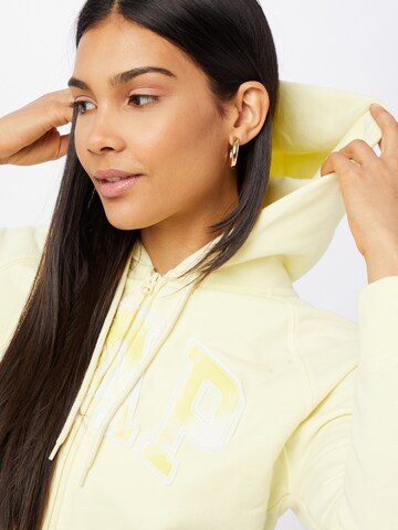 GAP Sweat jacket 'NOVELTY' in Yellow