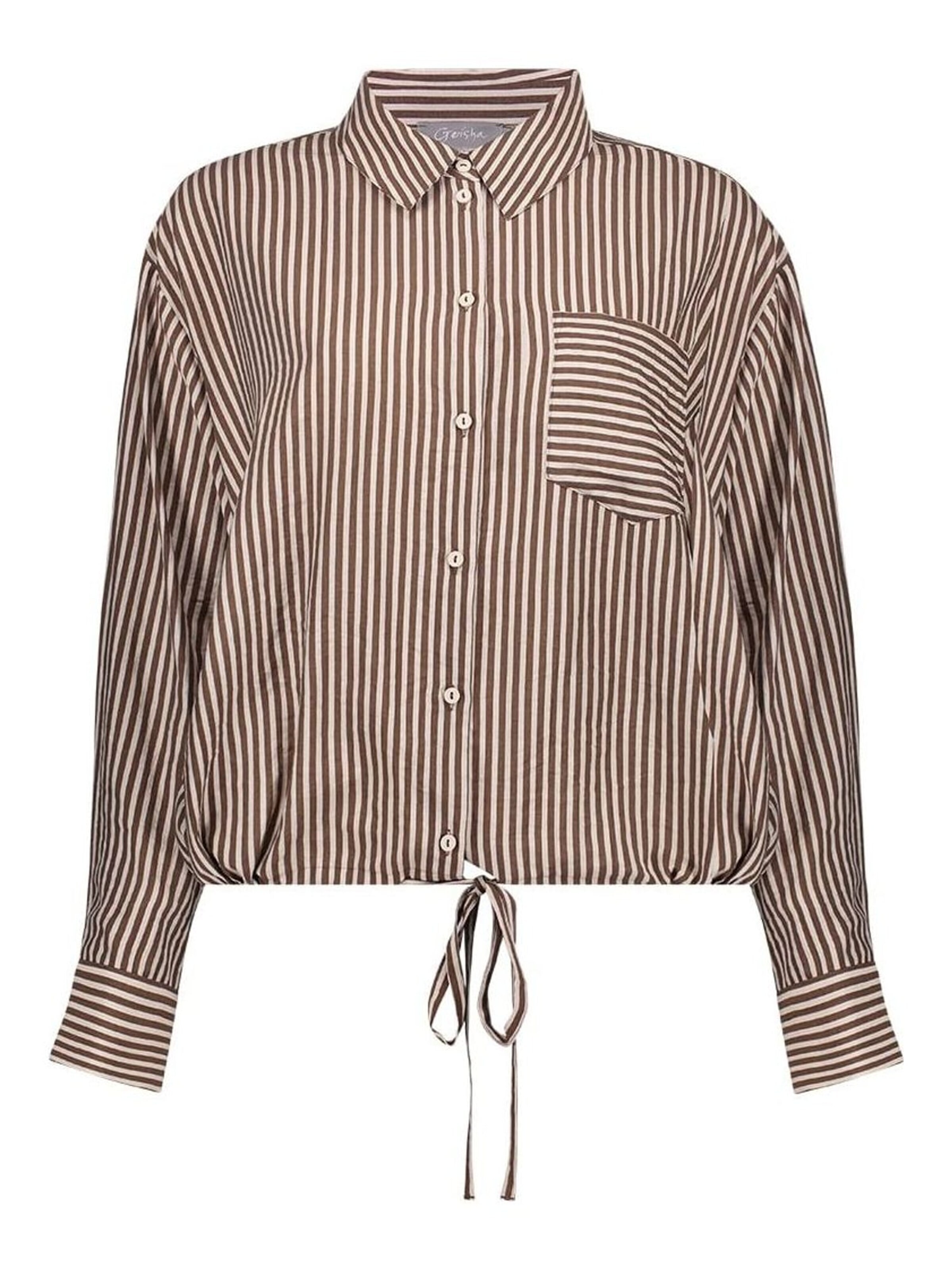 Geisha Blouse in Bruin