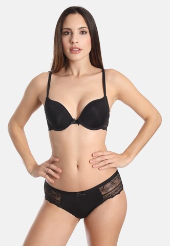 sassa Push-up BH 'Fancy Lace' in Schwarz: predná strana