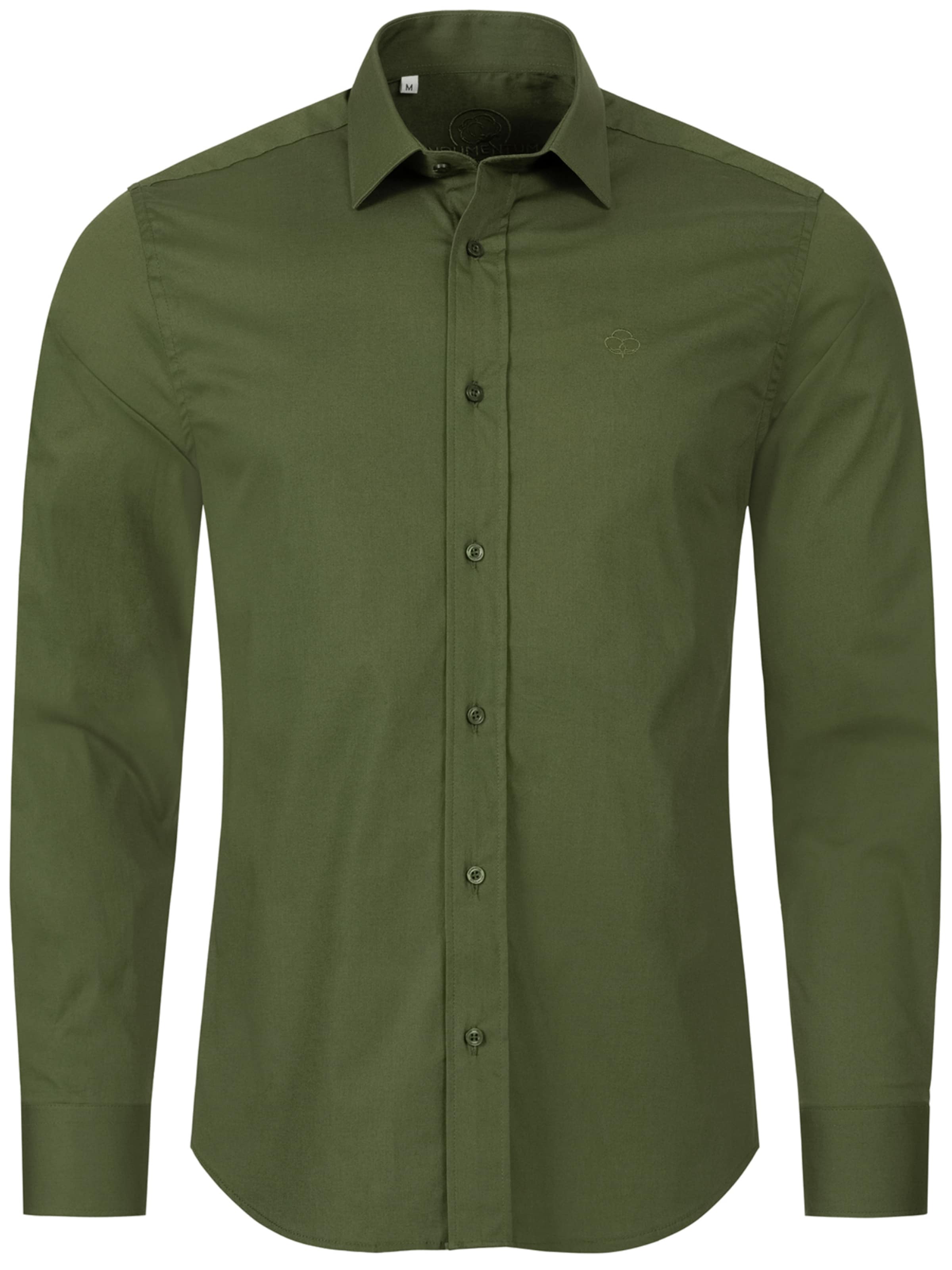 Indumentum Slim Fit Hemd in Grün: Vorderseite