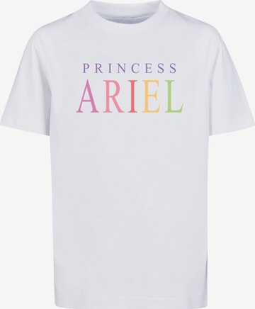 F4NT4STIC Shirt 'The Little Mermaid Ariel' in Wit: voorkant