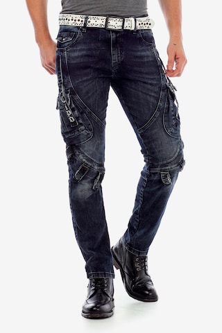 CIPO & BAXX Cargo Jeans 'Rally' in Blue: front