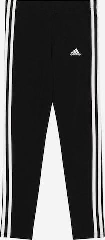 ADIDAS SPORTSWEAR Workout Pants 'Essentials 3-Stripes' in Black: front