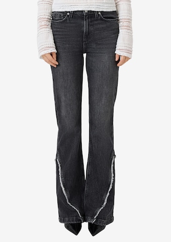 QSFlared/zvonoliki kroj Traperice 'Reena' - crna boja: prednji dio