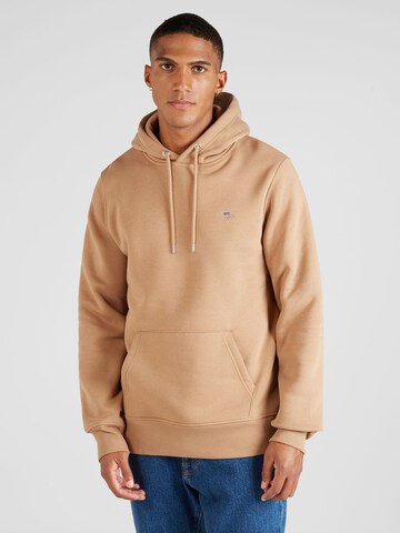 GANT Sweatshirt in Bruin: voorkant