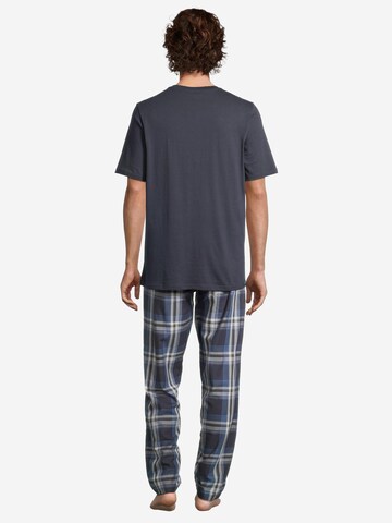 SCHIESSER Pyjama kurz 'Night & Home' in Blau