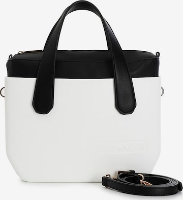 Poche ventrale CAFè NOIR en blanc : devant