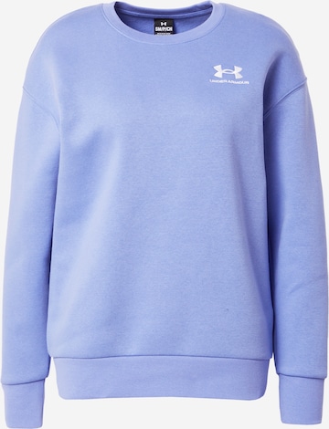 UNDER ARMOUR Sportief sweatshirt 'Essential' in Blauw: voorkant