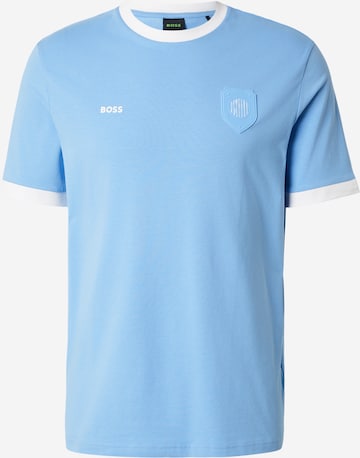 BOSS - Camiseta en azul: frente