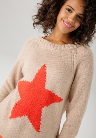 Aniston CASUAL Pullover in Beige