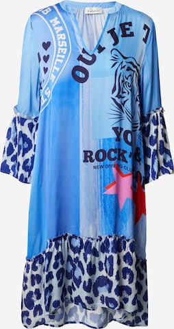 Grace Dress 'OUI JE T'AIME' in Blue: front