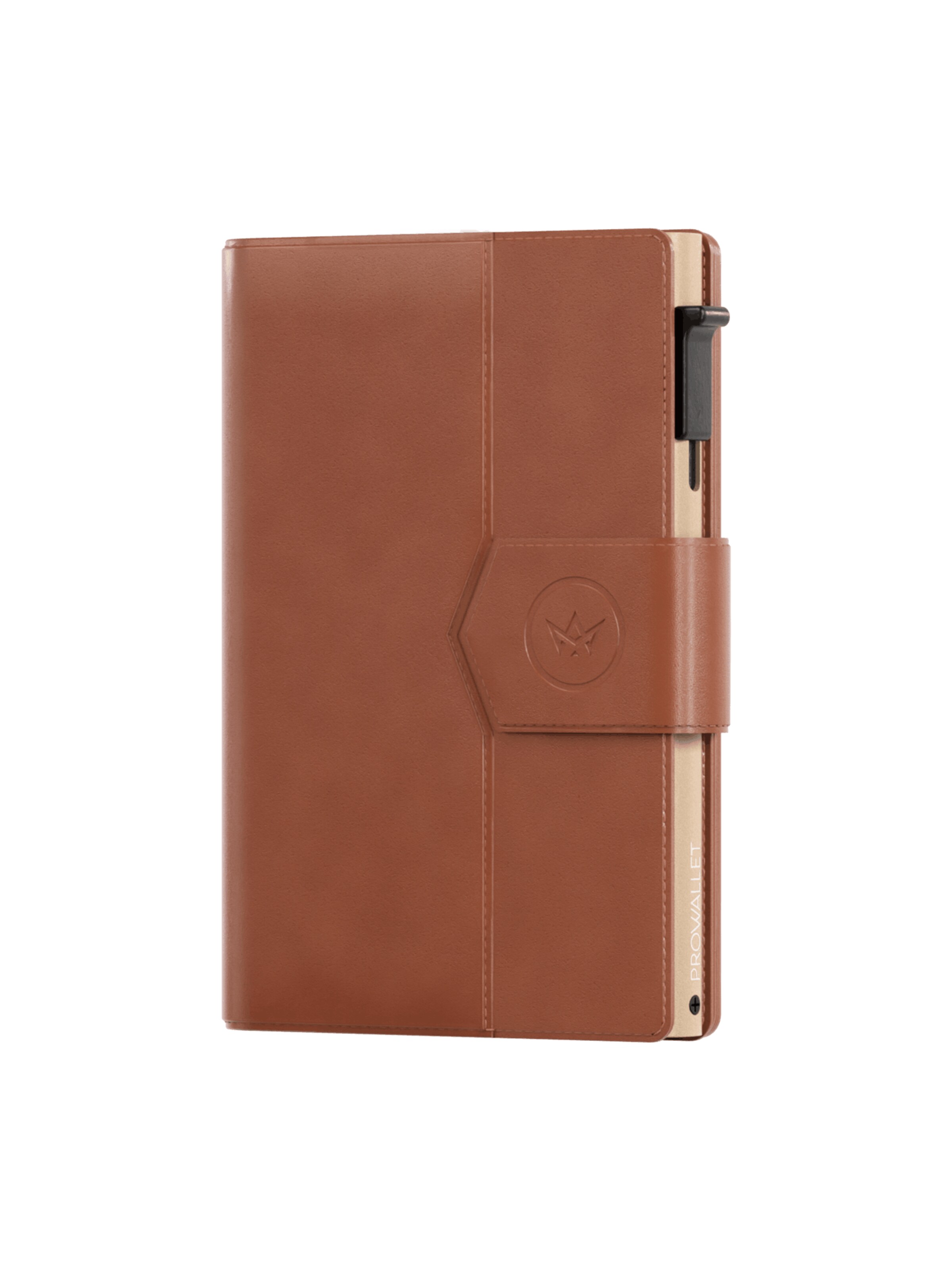 Prowallet Wallet 'Pasjeshouder Plus' in Brown: front