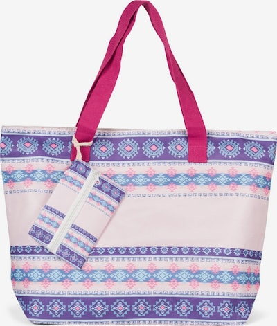 styleBREAKER Strandtasche 'Strandtasche Azteken Muster - Boho' in himbeer, Produktansicht