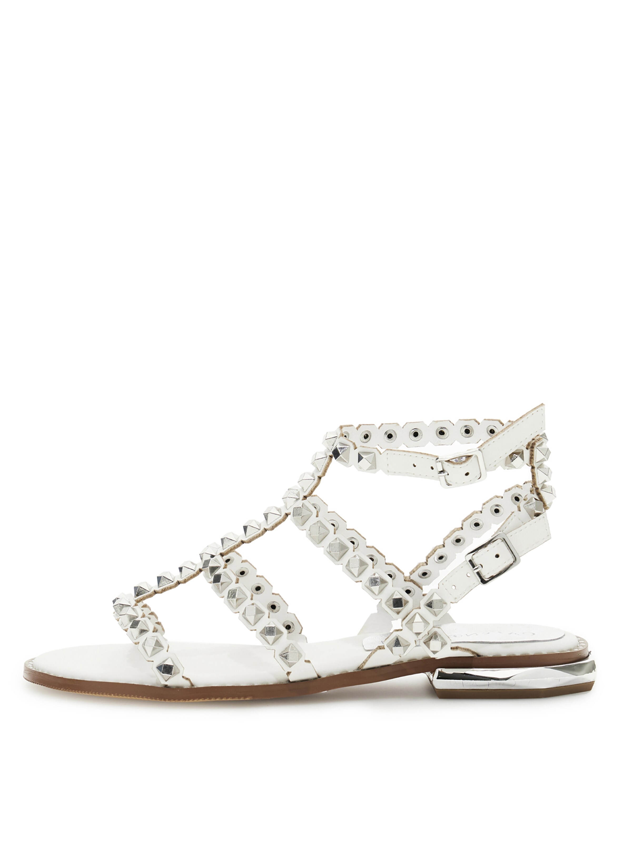 Sandalo di CAFè NOIR in bianco: frontale