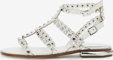 Sandalo di CAFè NOIR in bianco: frontale