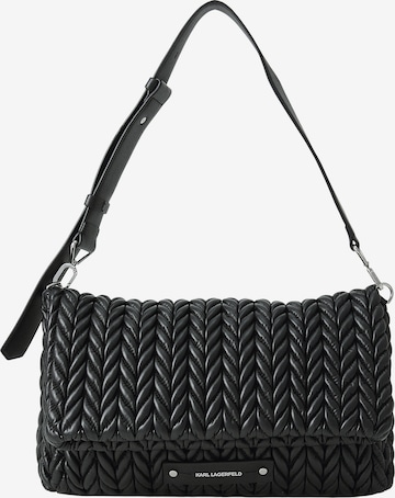 Karl Lagerfeld Schoudertas 'WEAVE' in Zwart: voorkant